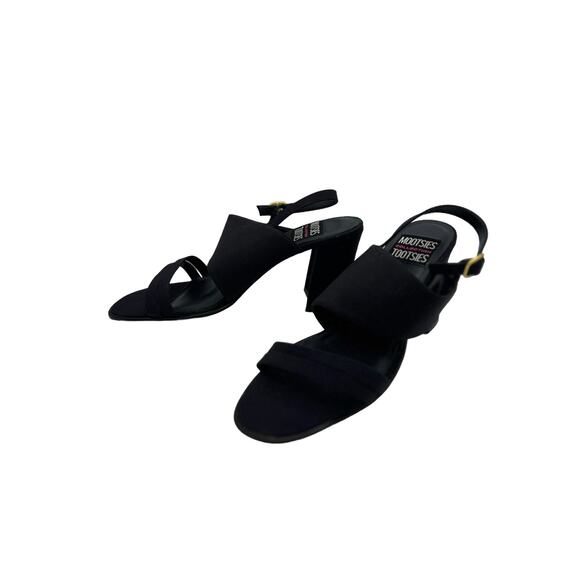 Mootsies Tootsies women's size 9 black block heeled sandals S0302 - Picture 8 of 10